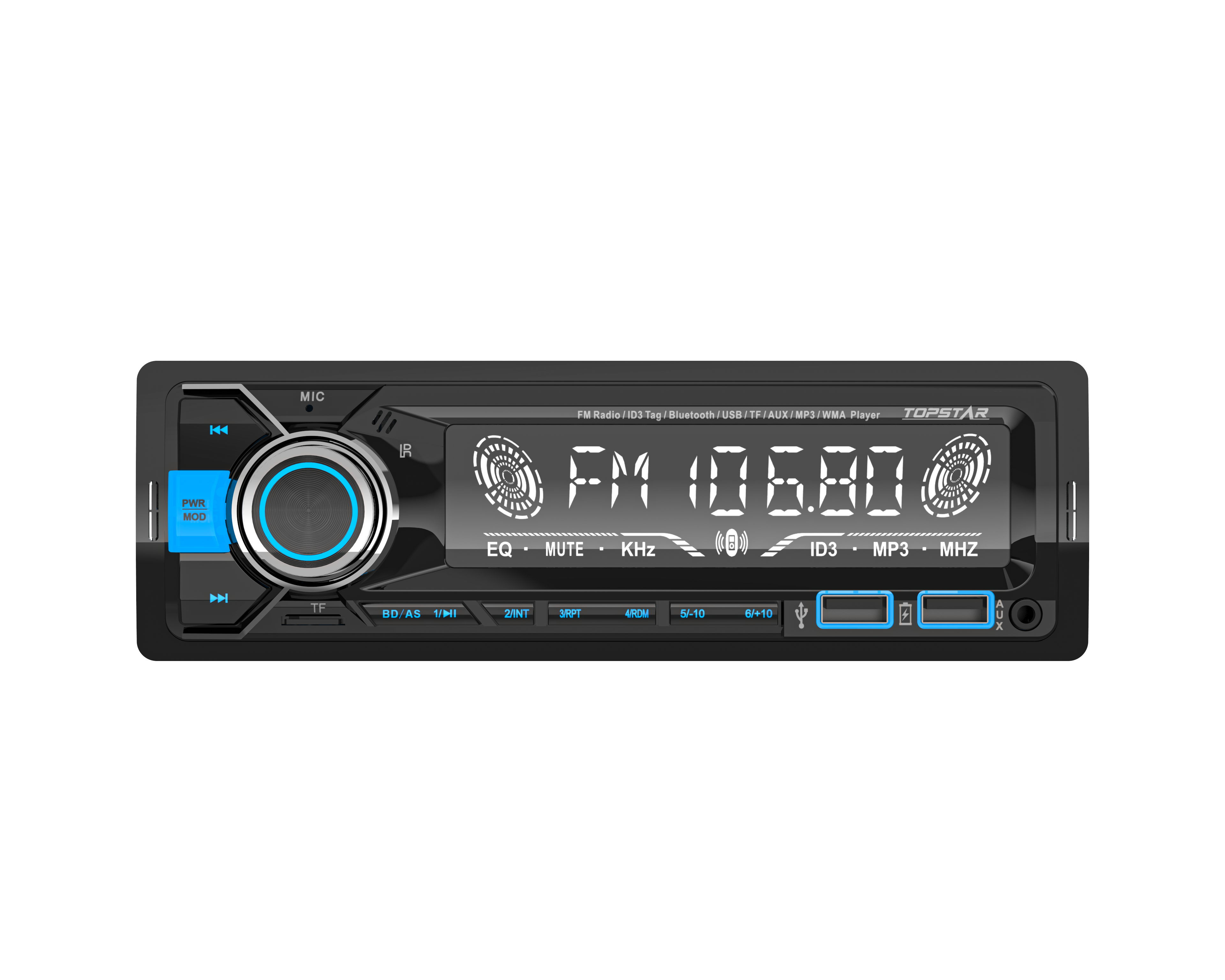 Auto-MP3-Player mit festem Panel und Doppel-USB