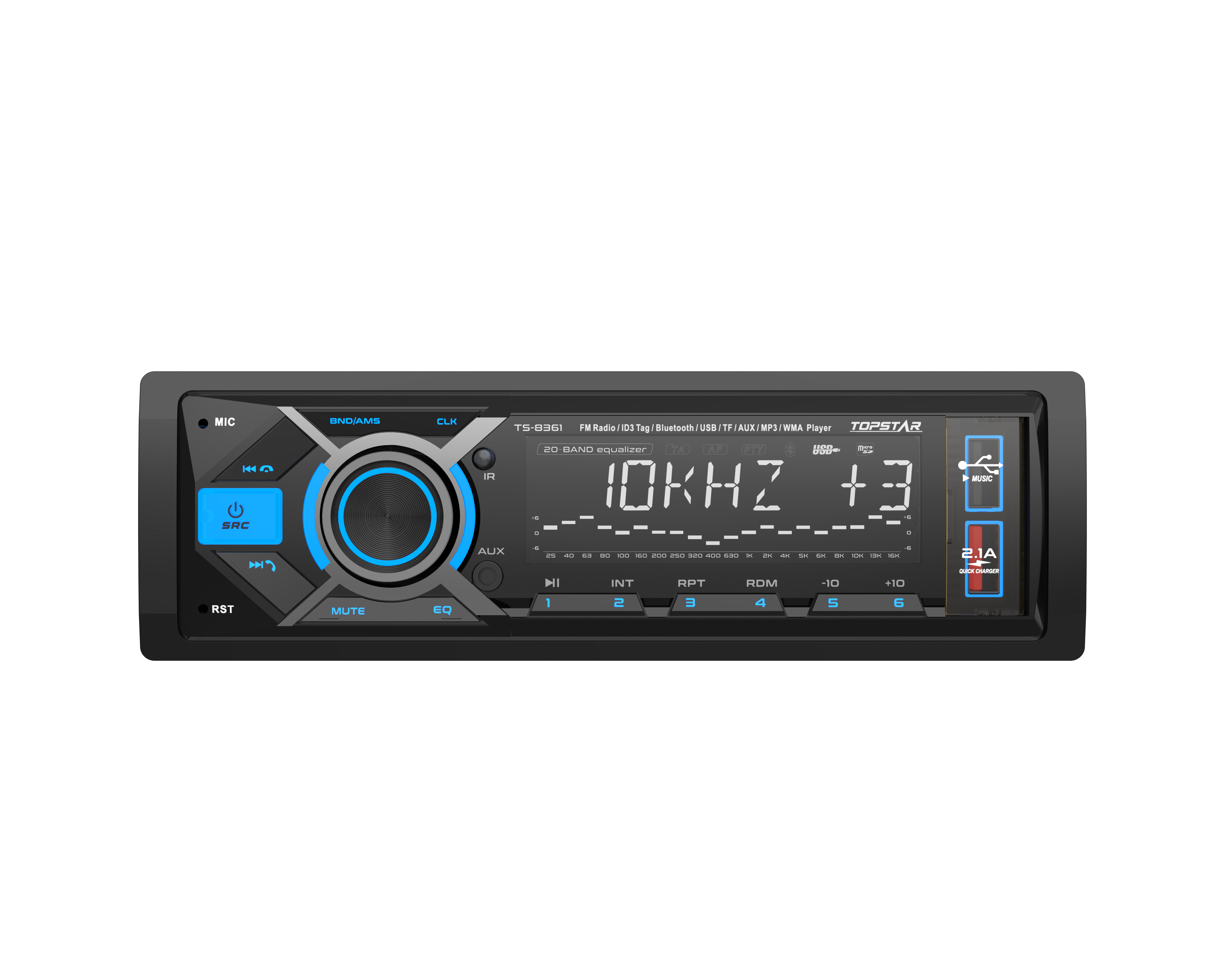 Ein Din-LCD-Display-Auto-MP3-Player