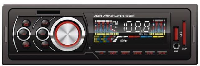 Auto-MP3-Player mit festem Panel und SD-Eingang