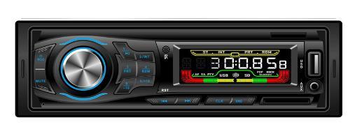 Ein DIN-Auto-MP3-Player mit festem Panel und langem Gehäuselautsprecher-Audio