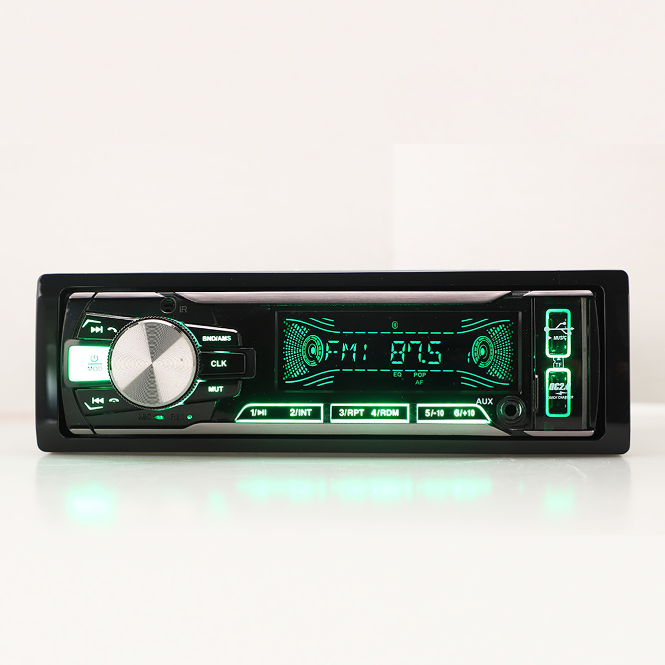 Fester Panel-Player, Autoradio, Auto-Video, Auto-Audio, mehrfarbig, ein DIN-FM-Auto-MP3-Player mit Dual-USB