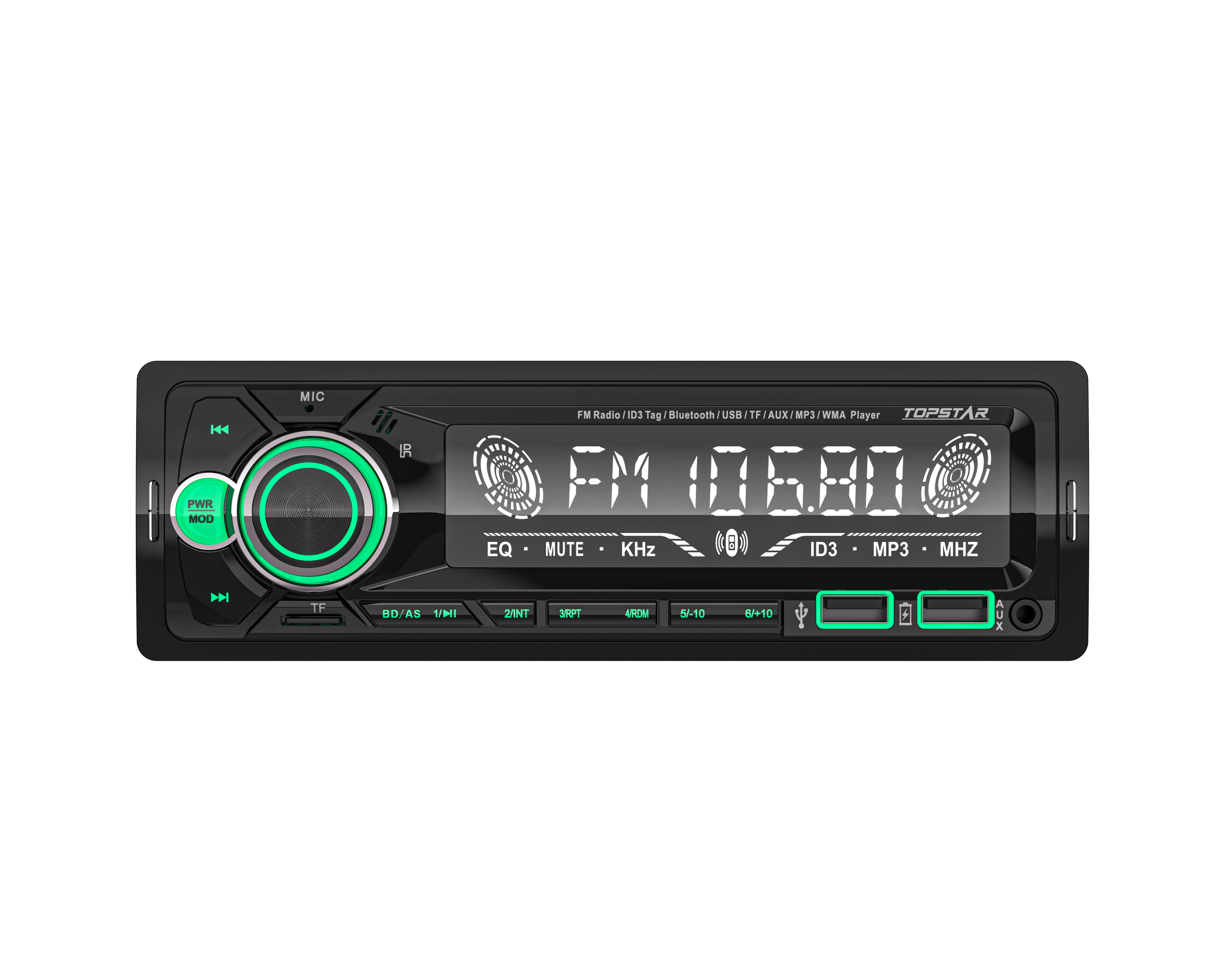 Autoradio mit Bluetooth, UKW-Radio, unterstützt USB-Funktion