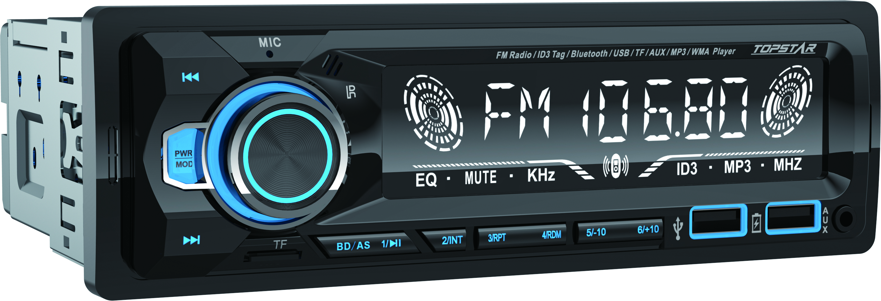 Ein Din Car Audio Bluetooth mit LCD-Display