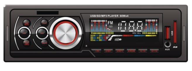 Auto-MP3-Player mit festem Panel und SD-Eingang