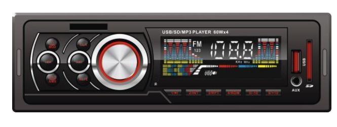 Auto-MP3-Player mit festem Panel und SD-Eingang
